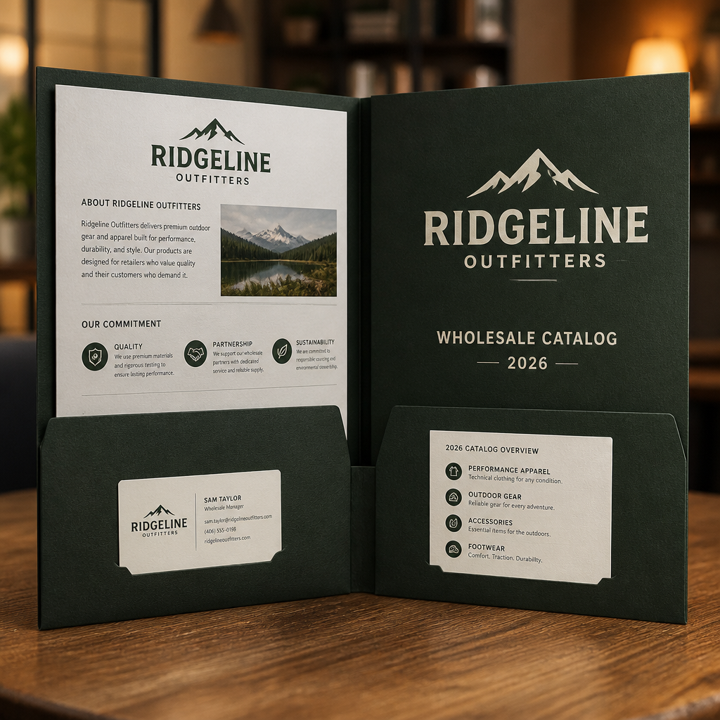 Presentation Folder with Double Pockets — view 2