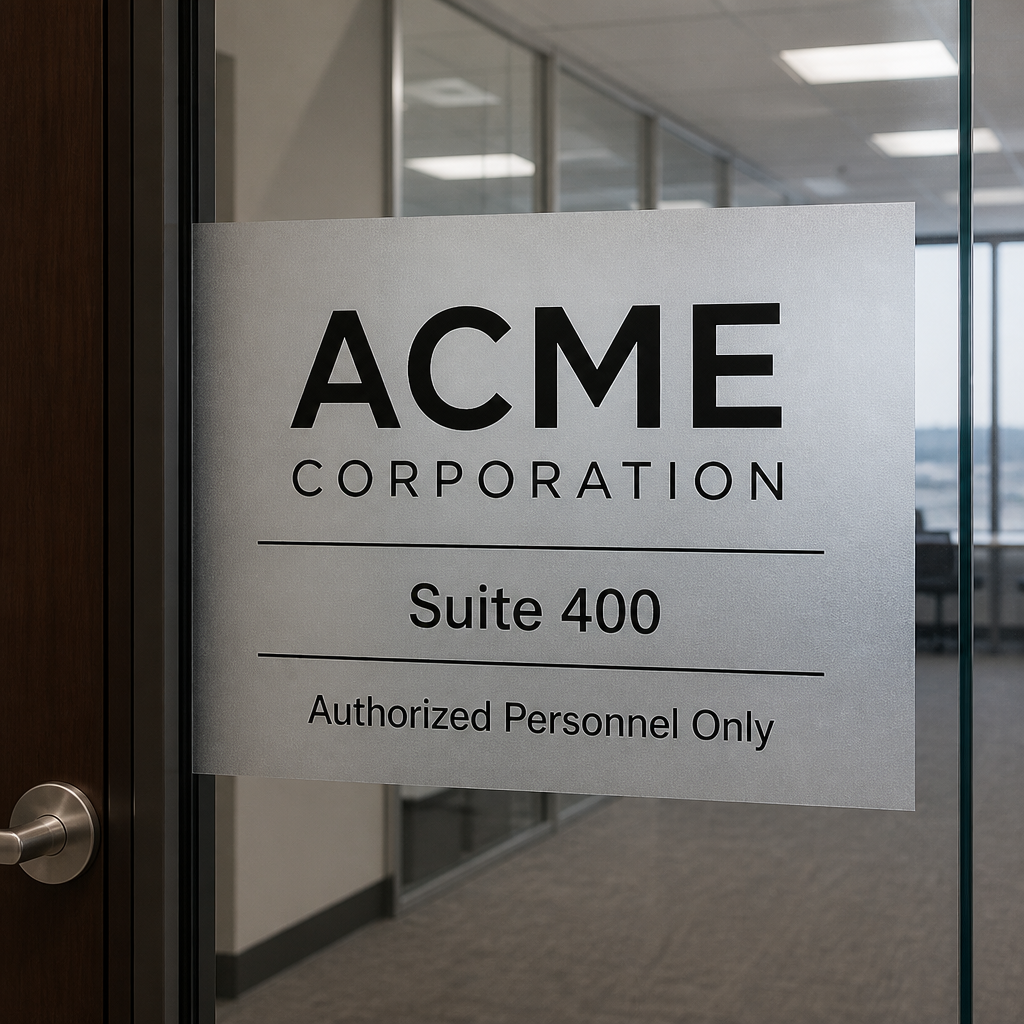 Frosted Window Decals — custom printed