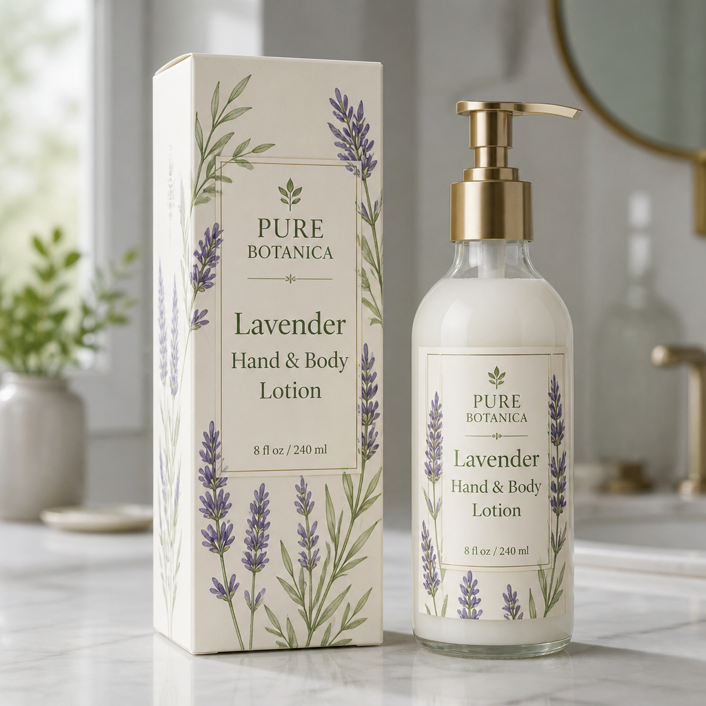 Body Lotion Box — custom printed