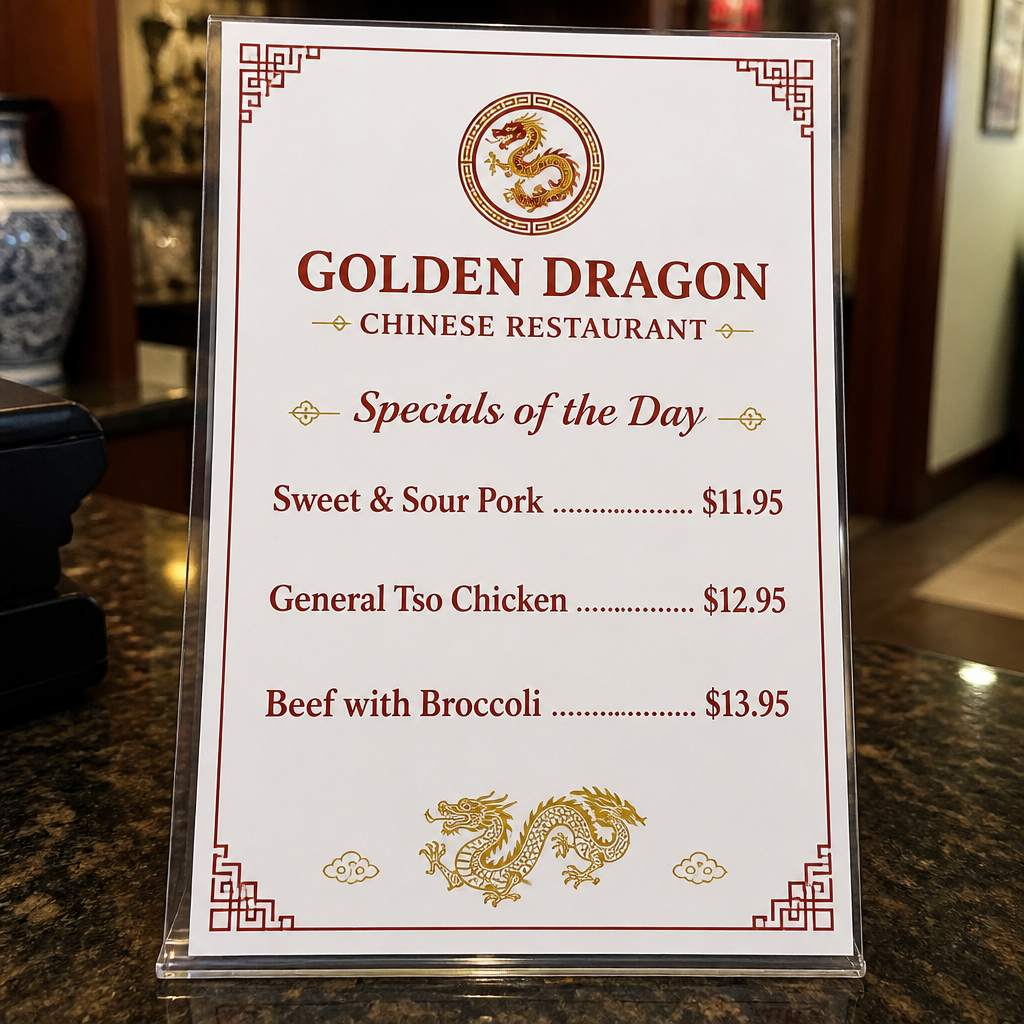 Menu — view 2