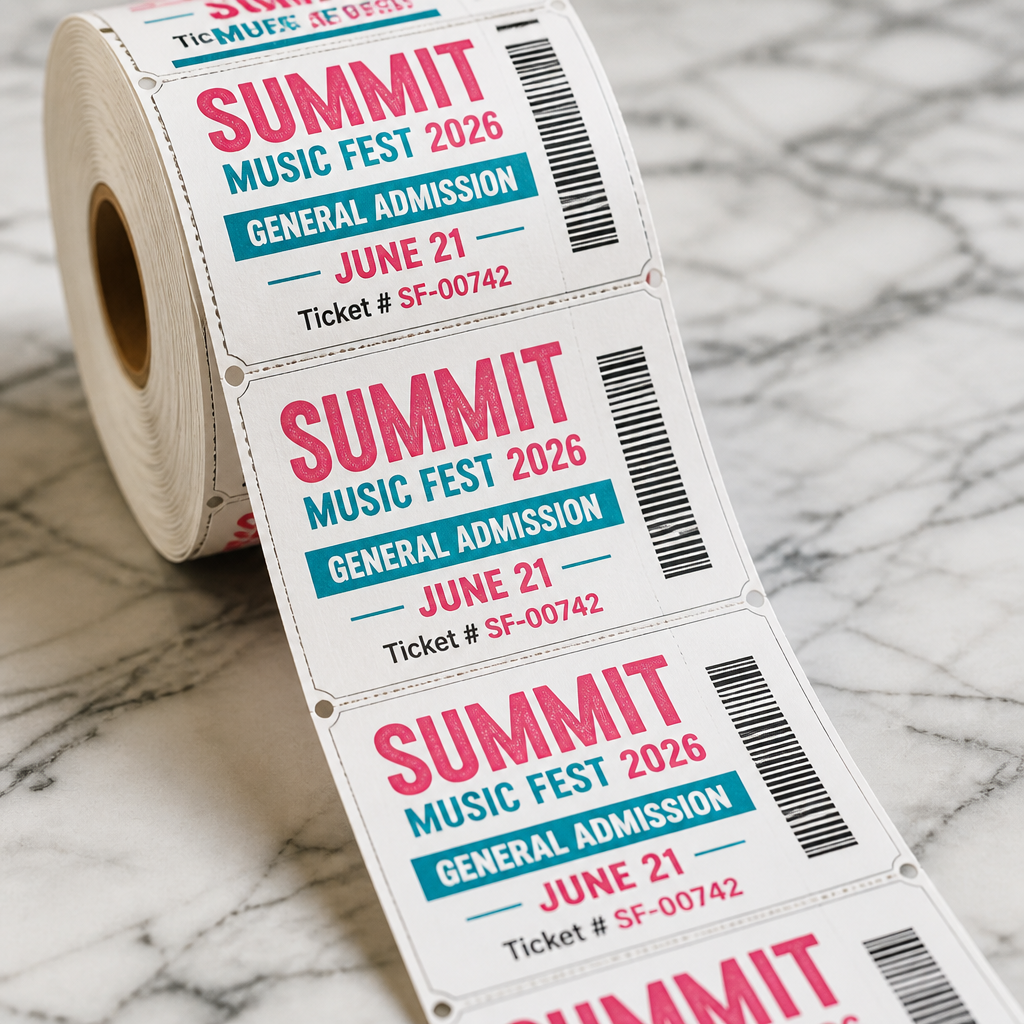 Tickets — custom printed