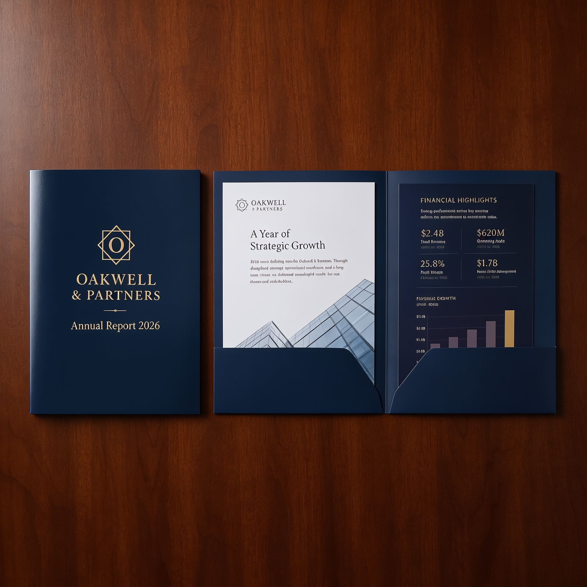 Presentation Folder with Double Pockets — custom printed