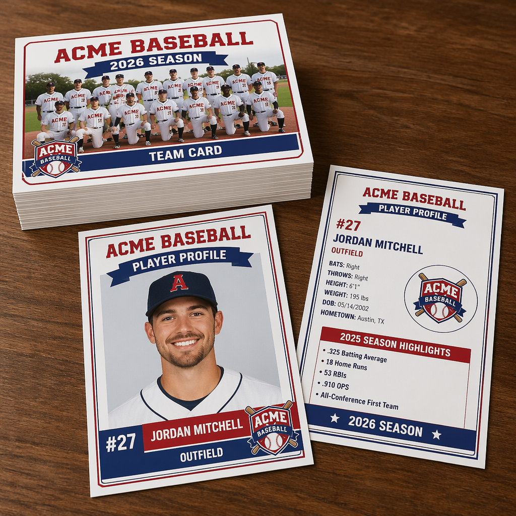 Standard Trading Cards — custom printed