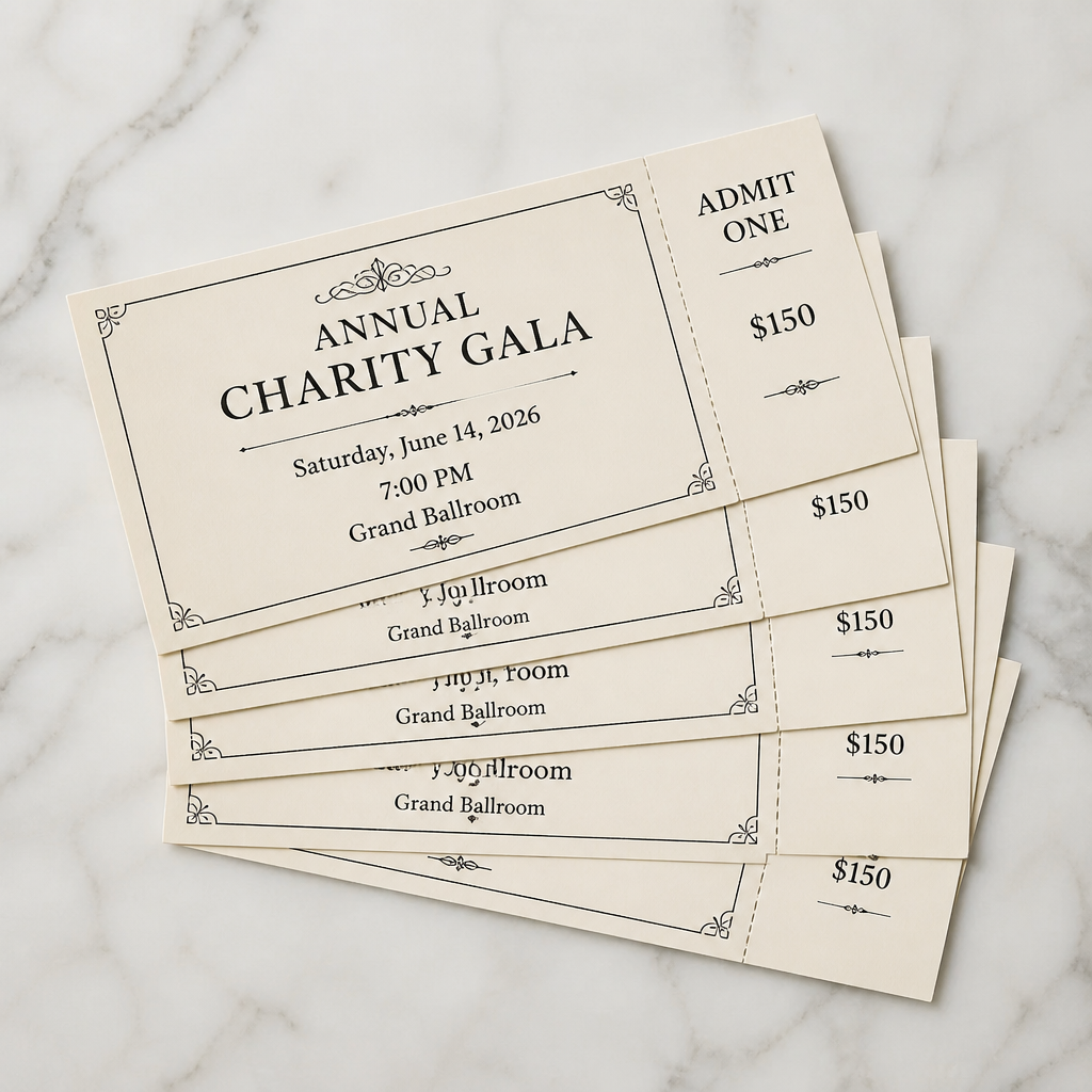 Tickets — custom printed