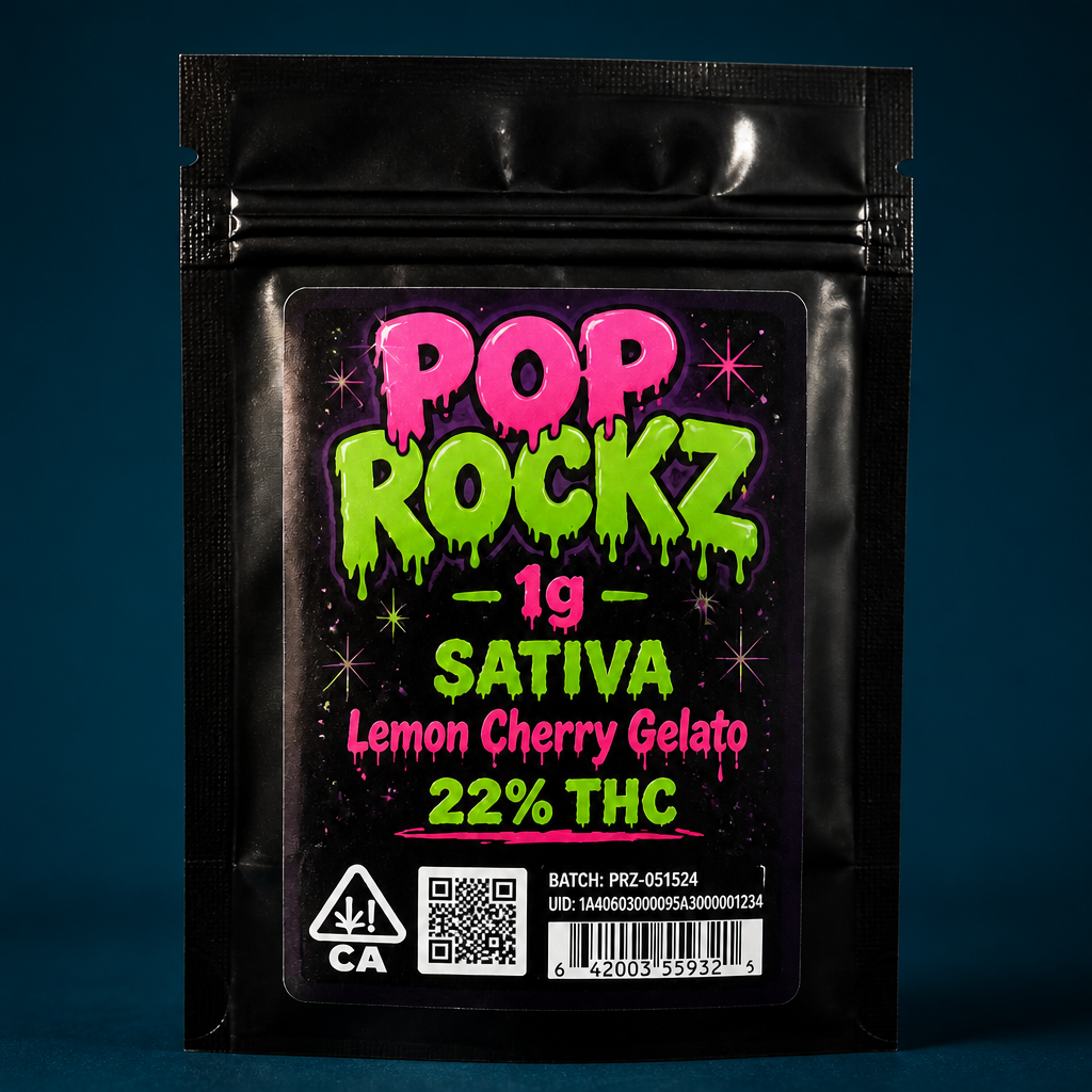 1 Gram Bag + Label Combo — custom printed