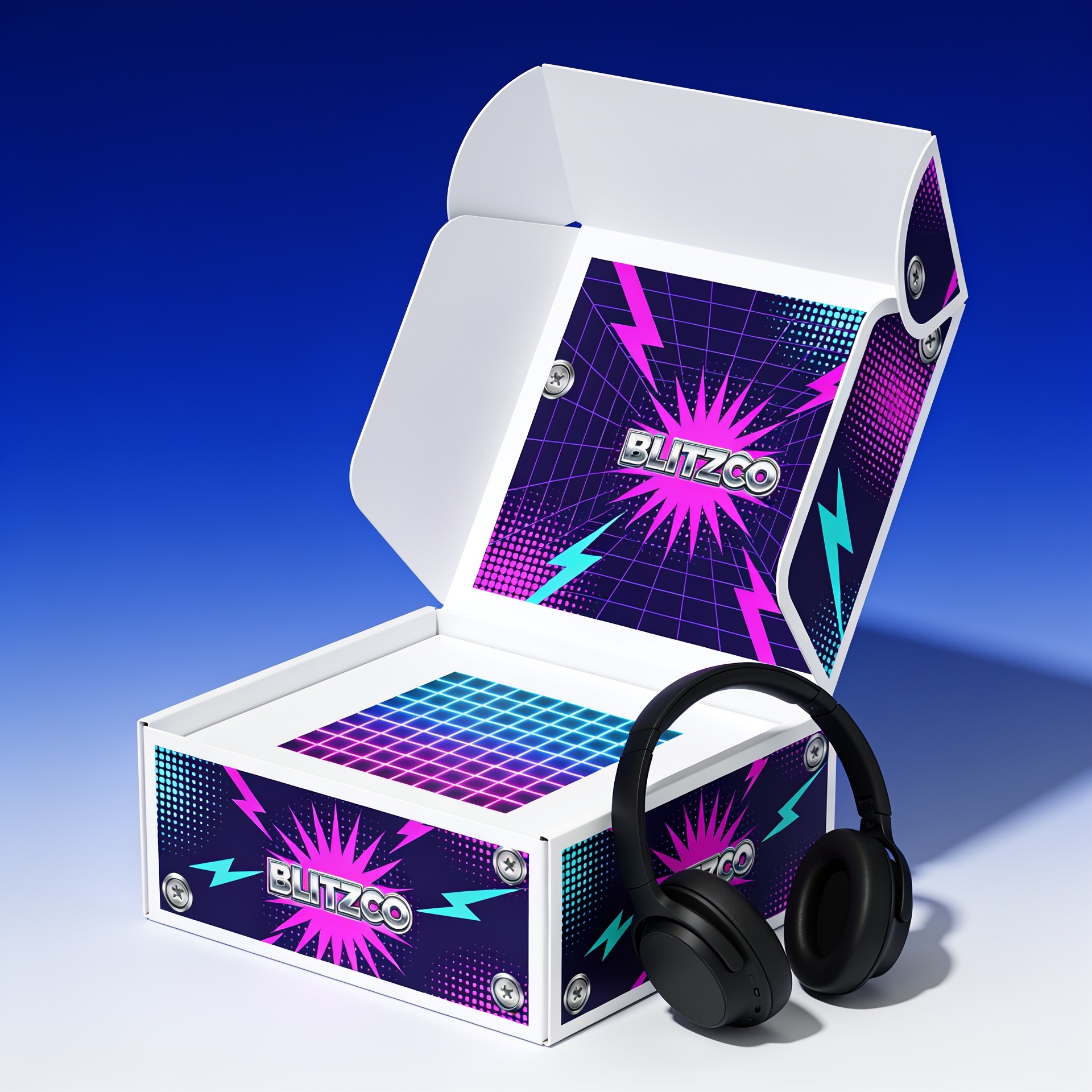 Rollover hinged lid mailer box — custom printed