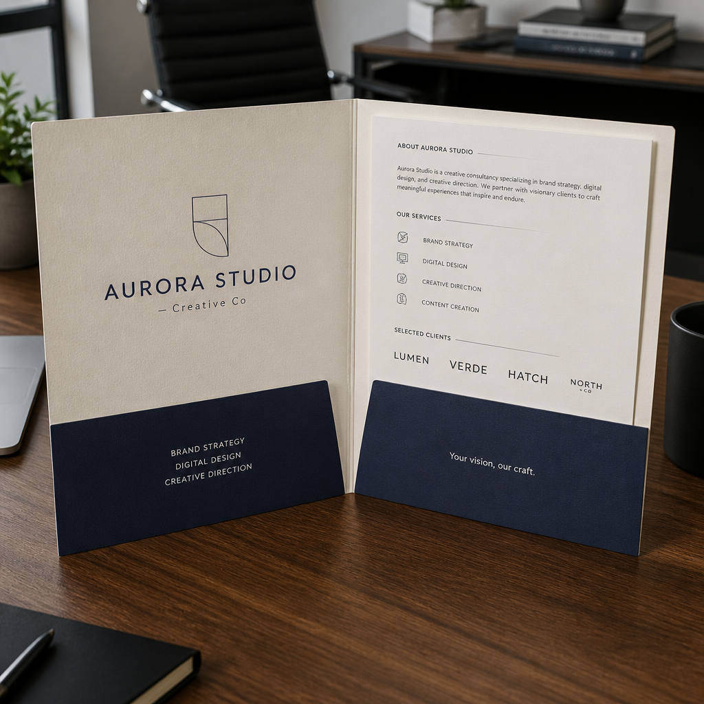 Presentation Folder with Double Pockets — view 3